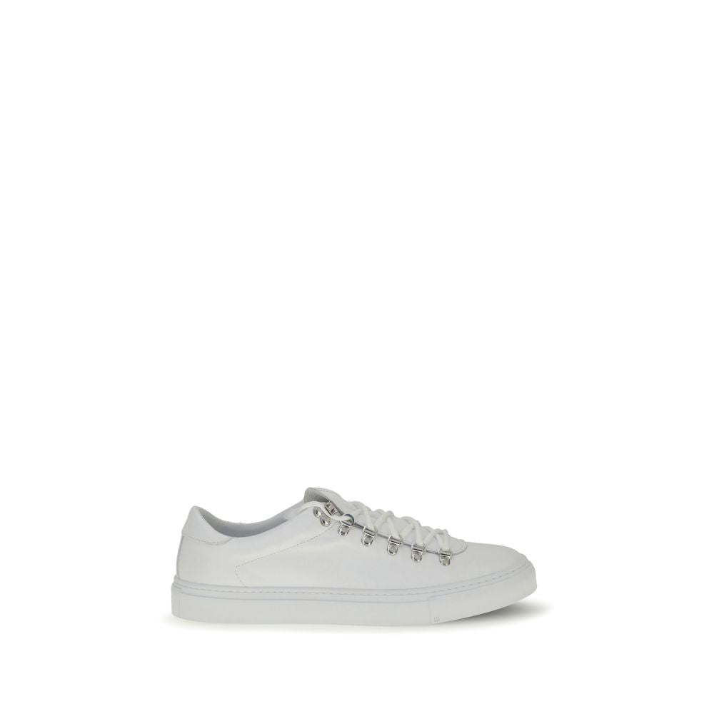 Diemme White Calf Leather Bos Taurus Athletic Sneakers